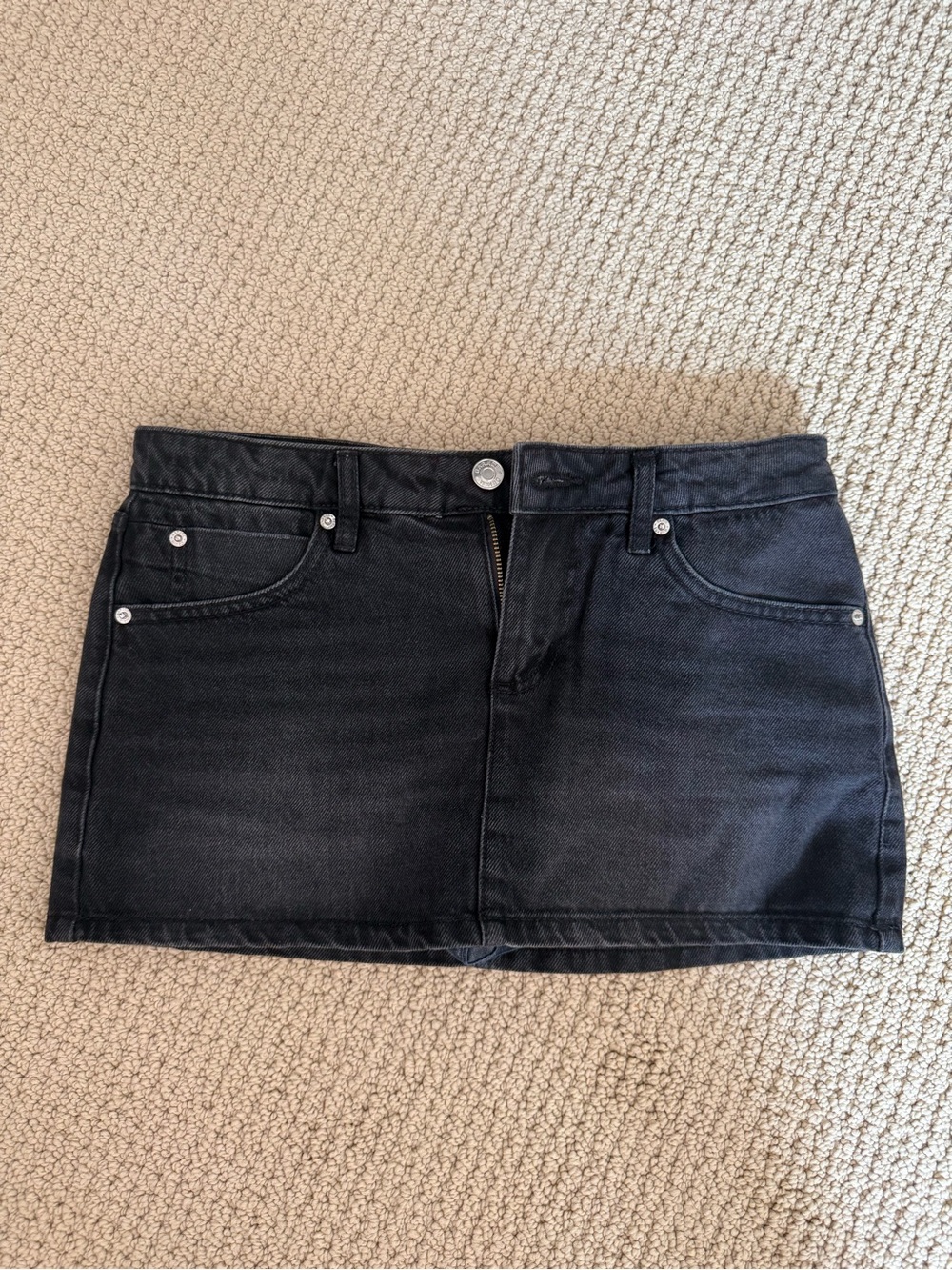 Garage Black Denim Mini Skort
